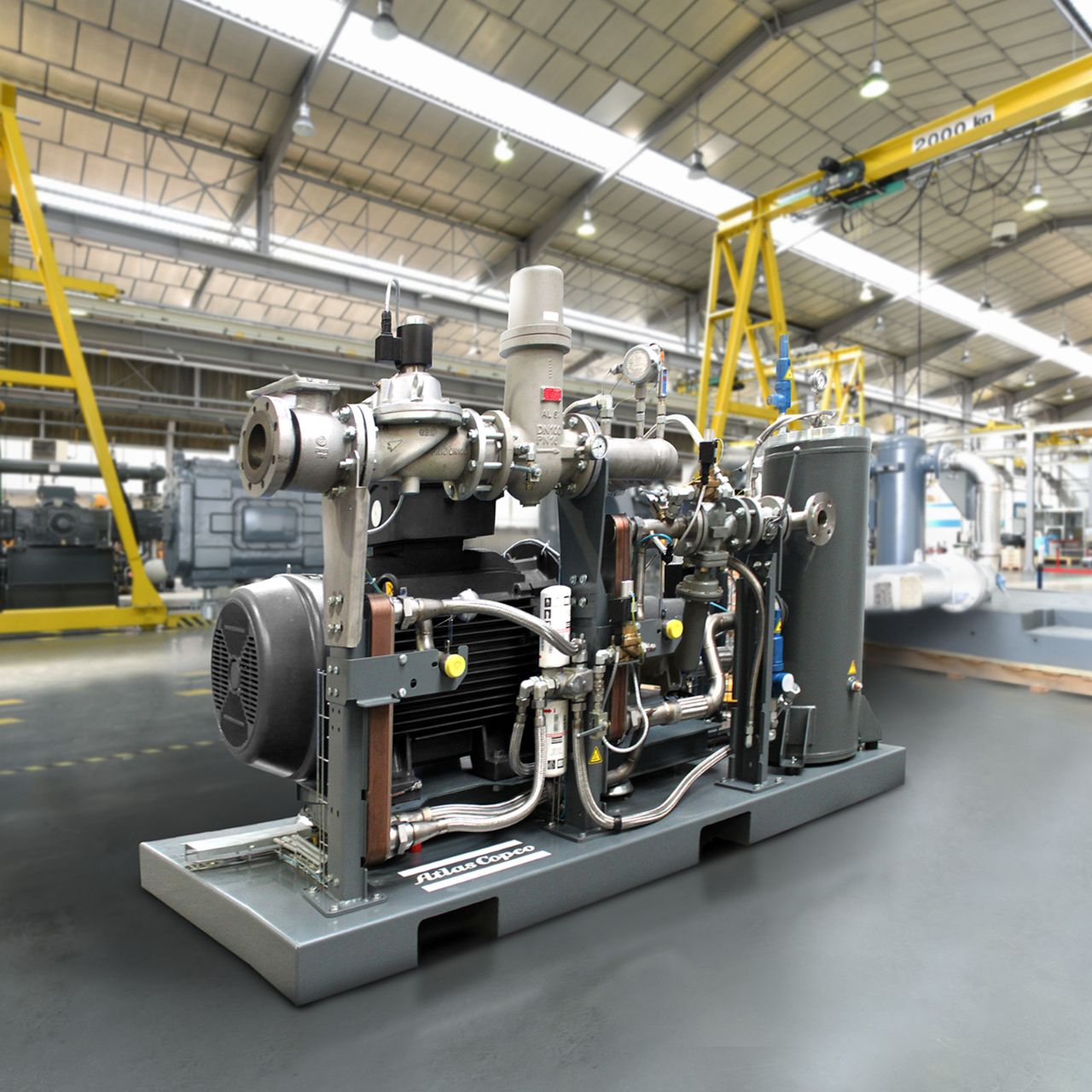 GG oil lubricated gas screw compressor for methane