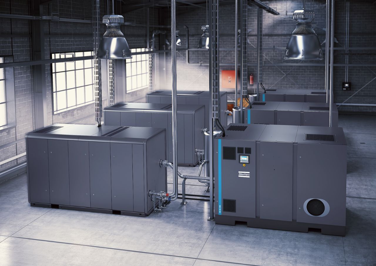 Air compressor with booster